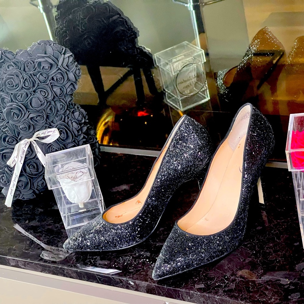 Boutique 9 ( Saks house brand) Sequined heels.
